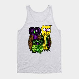 Psychedelic Hippie Owls Tank Top